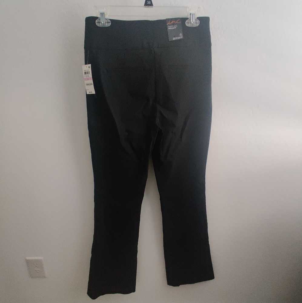 🆕 INC International Concepts black Wide Leg regular fit business casual pants_6 - Picture 3 of 10